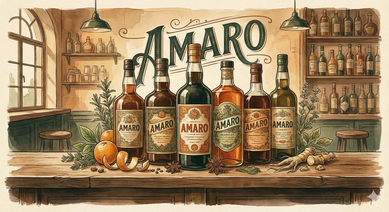 【アマーロとは?】イタリア生まれの「苦旨」薬草酒。その種類と美味しい飲み方を徹底解説