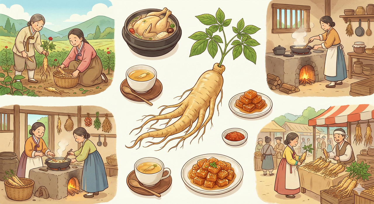 高麗人参とは。古くから食文化の中で用いられてきた食材