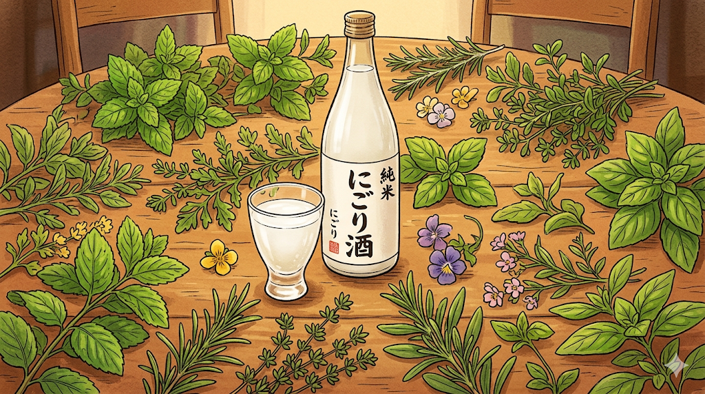 【にごり酒とは？】日本酒初心者にもおすすめ！にごり酒の魅力と、意外すぎるハーブ酒アレンジ