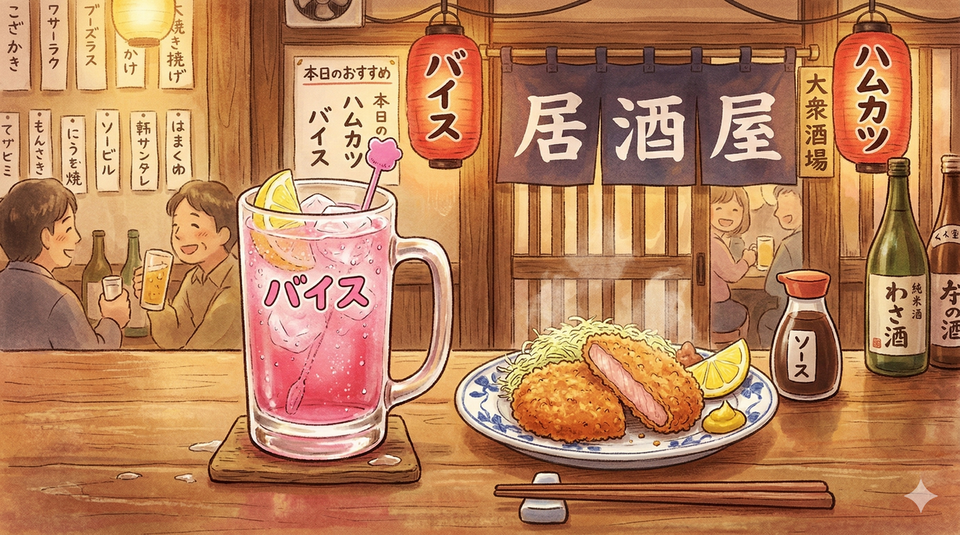 下町のおつまみとバイスサワー