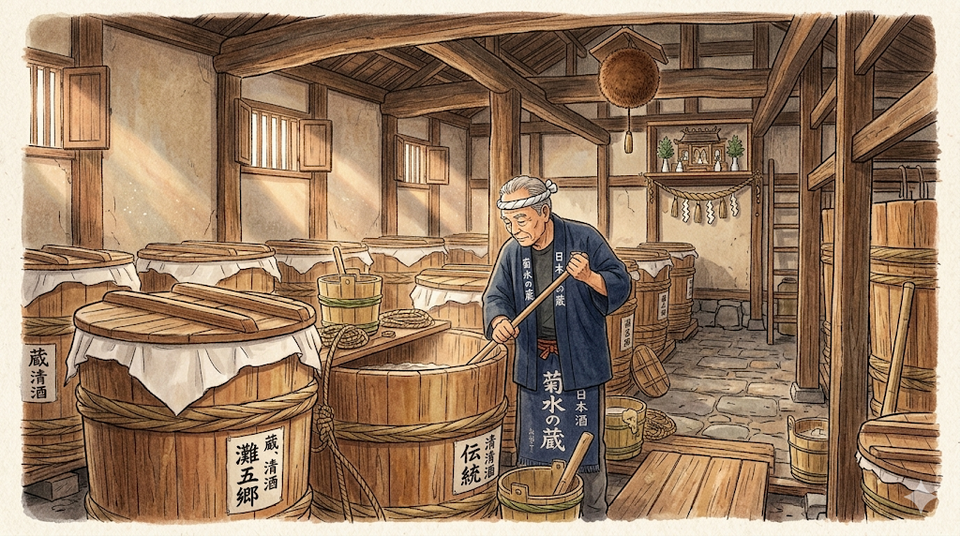 にごり酒の酒蔵風景